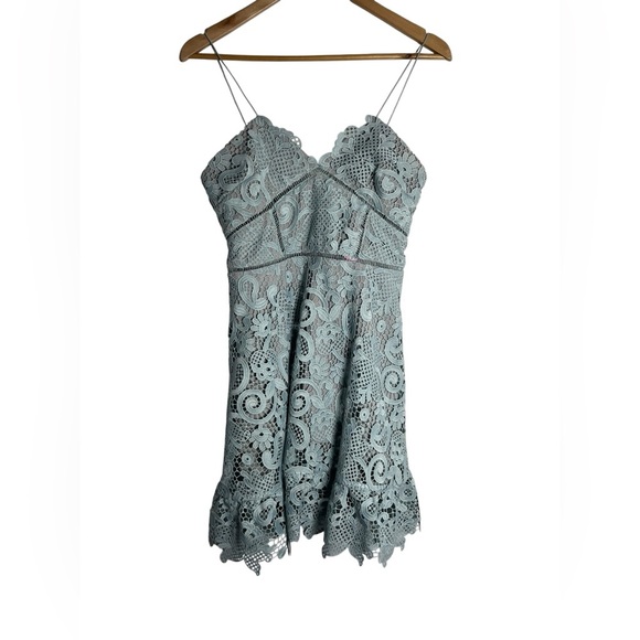 Self-Portrait Blue Lace Dress - Picture 7 of 7